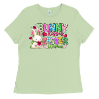 Matcha Bunny Kisses Easter Wishes Ladies Tee - CowhideDigitalArt
