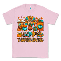 Bubblegum Pink Happy Thanksgiving Coffee Cups Classic Tee - FaDigitalArtStudio