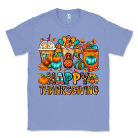 Colony Blue Happy Thanksgiving Coffee Cups Classic Tee - FaDigitalArtStudio