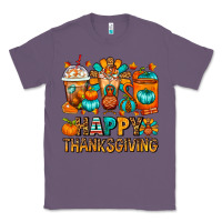 Lavender Happy Thanksgiving Coffee Cups Classic Tee - FaDigitalArtStudio