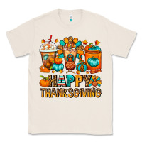 Natural Happy Thanksgiving Coffee Cups Classic Tee - FaDigitalArtStudio