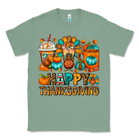 Sage Happy Thanksgiving Coffee Cups Classic Tee - FaDigitalArtStudio
