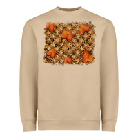 Mushroom autumn leafe backround Heavyweight Sweatshirt - RanaPortraitStore