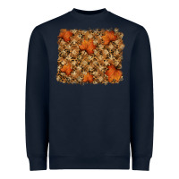 Navy autumn leafe backround Heavyweight Sweatshirt - RanaPortraitStore