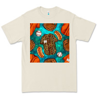Bone baseball leopard uniform and hotdog with gemstone seamless pattern Premium Tee - BundleAndBundleShop