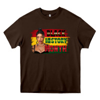 Chocolate Brown black history month black girl Heavy Core Tee - FaDigitalArtStudio