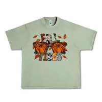 Oil Green autumn style with pumpkins Urban Heavy Tee - CowhideDigitalArt