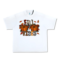 White autumn style with pumpkins Urban Heavy Tee - CowhideDigitalArt