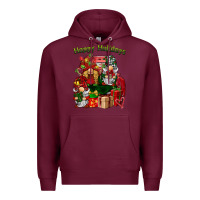 Burgundy happy holidays gnomes truck Premium Hoodie - BarkalooDesign