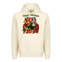 Sandshell happy holidays gnomes truck Premium Hoodie - BarkalooDesign