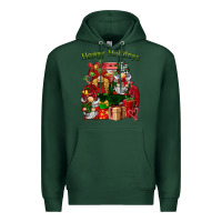 Sports Green happy holidays gnomes truck Premium Hoodie - BarkalooDesign