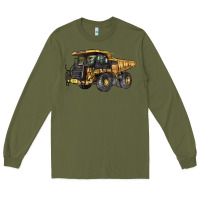 Army Green Mining Truck Long Sleeve Tee - LillyAllenDesigns