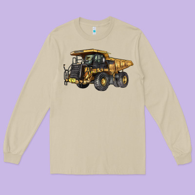 Mining Truck Long Sleeve Tee Designed By Lillyallendesigns