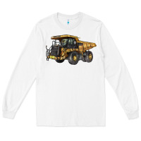 White Mining Truck Long Sleeve Tee - LillyAllenDesigns
