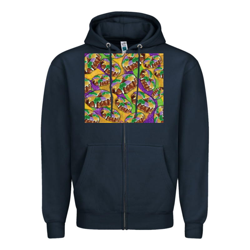 Mardi Gras King Cake Zipper Hoodie by RanaPortraitStore | Teevron