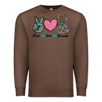 Chestnut peace love frenchie Premium Sweatshirt - RanaPortraitStore