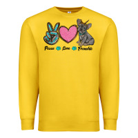 Lemon peace love frenchie Premium Sweatshirt - RanaPortraitStore
