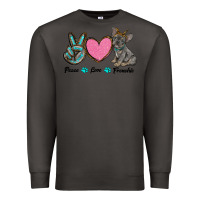 Smoke peace love frenchie Premium Sweatshirt - RanaPortraitStore