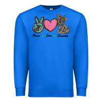 True Royal peace love frenchie Premium Sweatshirt - RanaPortraitStore