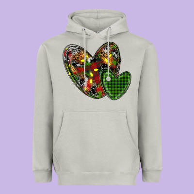 Christmas Heart Heavyweight Hoodie Designed By Ranaportraitstore