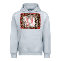 Heather Grey baseball leopard background Urban Hoodie - RanaPortraitStore