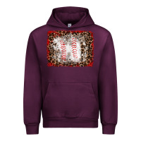 Mauve Wine baseball leopard background Urban Hoodie - RanaPortraitStore