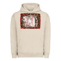 Pigment French Oak baseball leopard background Urban Hoodie - RanaPortraitStore