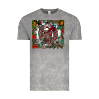 Cloud Rock Rodeo Santa Vintage Tee - CowhideDigitalArt