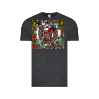Vintage Black Rodeo Santa Vintage Tee - CowhideDigitalArt