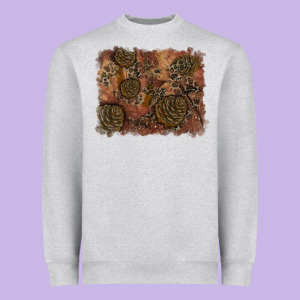 Glitter Leopard Fall Background Heavyweight Sweatshirt Designed By Ranaportraitstore