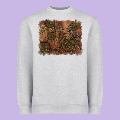 Glitter Leopard Fall Background Heavyweight Sweatshirt Designed By Ranaportraitstore