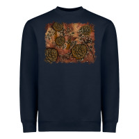 Navy glitter leopard fall background Heavyweight Sweatshirt - RanaPortraitStore