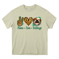 Mossy Peace Love Bulldog Heavy Core Tee - Jasminsmagicworld