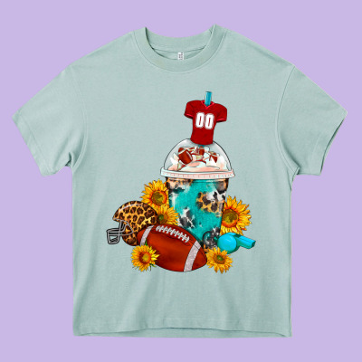 Football Frappe Coffee Heavy Core Tee Designed By Fadigitalartstudio