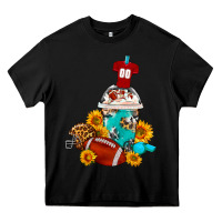 Black Football Frappe Coffee Heavy Core Tee - FaDigitalArtStudio