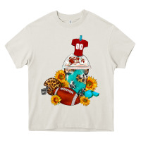 Cream Football Frappe Coffee Heavy Core Tee - FaDigitalArtStudio