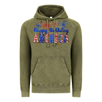 Vintage Olive happy birthday america Vintage Hoodie - Artiststas
