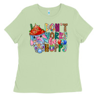 Matcha DON T WORRY Be hoppy Easter Ladies Tee - CowhideDigitalArt