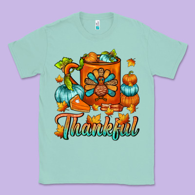 Thankful Thanksgiving Coffee Mug Classic Tee Designed By Fadigitalartstudio