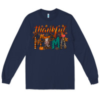Navy thankful mama cow Long Sleeve Tee - RacoonDesign