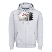 Heather Grey volleyball brushstroke Zipper Hoodie - Jasminsmagicworld