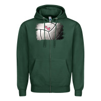 Volleyball Brushstroke Zipper Hoodie | Teevron