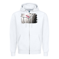 White volleyball brushstroke Zipper Hoodie - Jasminsmagicworld