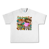 Lunar Rock Life Begins After Coffee Urban Heavy Tee - CowhideDigitalArt