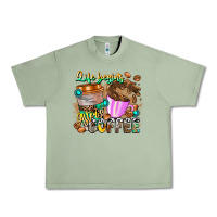 Oil Green Life Begins After Coffee Urban Heavy Tee - CowhideDigitalArt