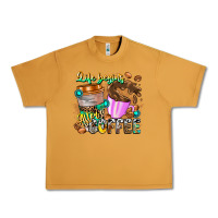 Peanut Butter Life Begins After Coffee Urban Heavy Tee - CowhideDigitalArt