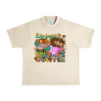 Sandshell Life Begins After Coffee Urban Heavy Tee - CowhideDigitalArt