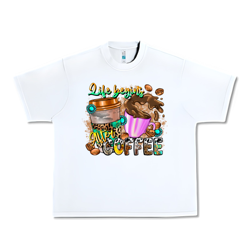 Life Begins After Coffee Urban Heavy Tee by CowhideDigitalArt | Teevron