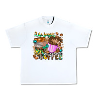 White Life Begins After Coffee Urban Heavy Tee - CowhideDigitalArt