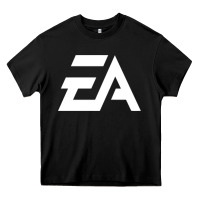 Black #electronicArts EA  white Heavy Core Tee - DesigneFamous